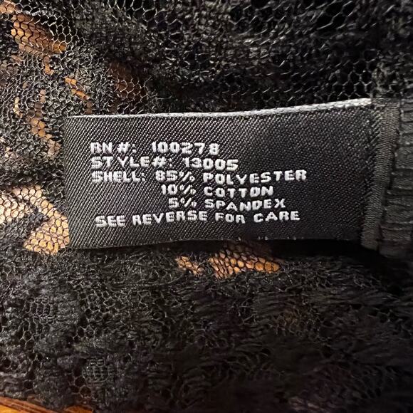 Last Kiss Vintage 80's Madonna Style Black Lace Hot Pink Blazer Jacket XL - Picture 7 of 14